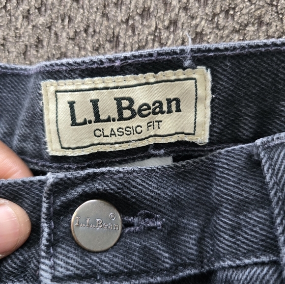 L.L. Bean Jeans Mens 36X29 Black Straight Mid Rise DarkWash Straight Cla… - Picture 6 of 11